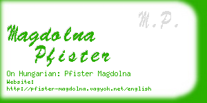 magdolna pfister business card